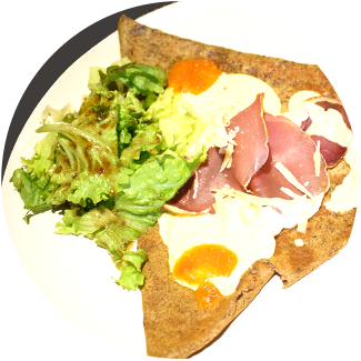 現地視察 ガレットの本場フランスで 福井産ガレット粉を職 に試してもらいました